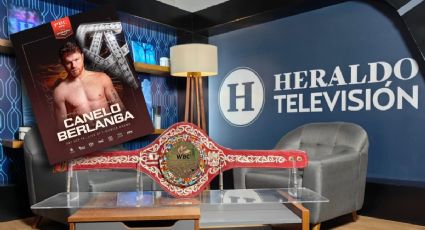 Heraldo presenta el cinturón especial del CMB que se dará en la pelea Canelo vs Berlanga