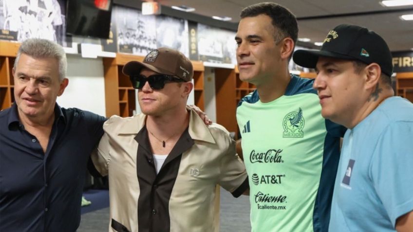 Así fue el encuentro de Canelo Álvarez con Javier Aguirre y Rafa Márquez antes del triunfo del Tri