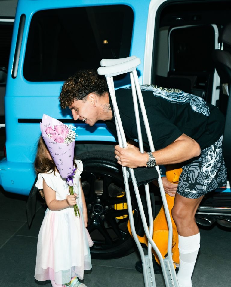 Igor Lichnovsky junto a su hija