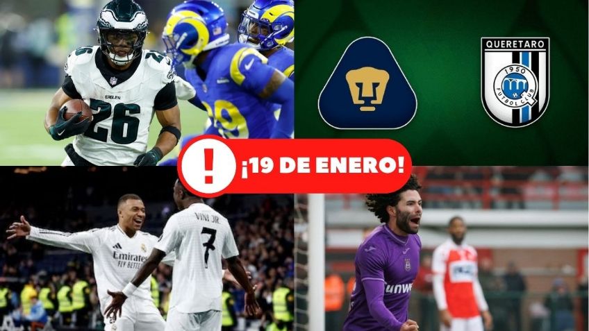 Domingo de acción: Partidos de LaLiga, NFL, mexicanos por Europa y Liga MX HOY 19 de enero
