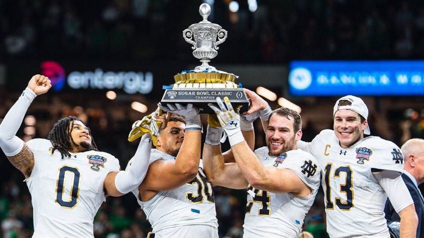 Notre Dame vence a Georgia en el Sugar Bowl y avanza a la Final Four del futbol americano colegial
