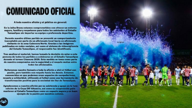 Comunicado oficial de Jaiba BRava