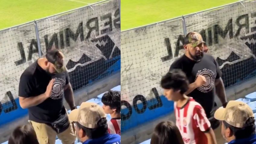 Fanático de la Jaiba Brava encara a un niño por traer la playera de Chivas | VIDEO