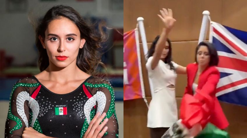 Conoce a Elsa García, la gimnasta que fue criticada por tirar la bandera de México | VIDEO