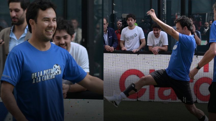 Checo Pérez anota hat-trick en "cascarita" previa a la Formula 1 Gran Premio de la Ciudad de México