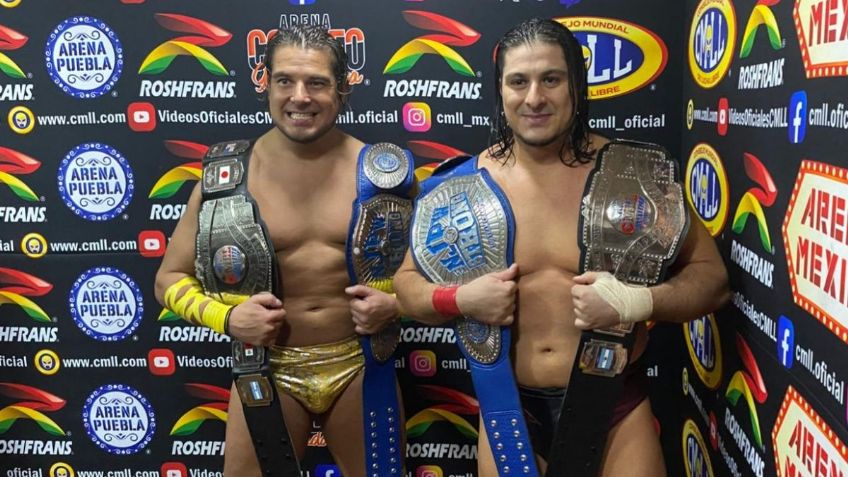 Los Chávez, dobles campeones al ganar títulos de NJPW Strong: "Somos la mejor pareja del CMLL"