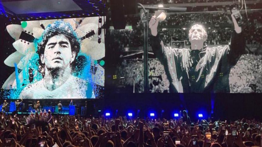 Diego Maradona recibe homenaje de Liam y Noel Gallagher en concierto de Oasis en Argentina | VIDEO