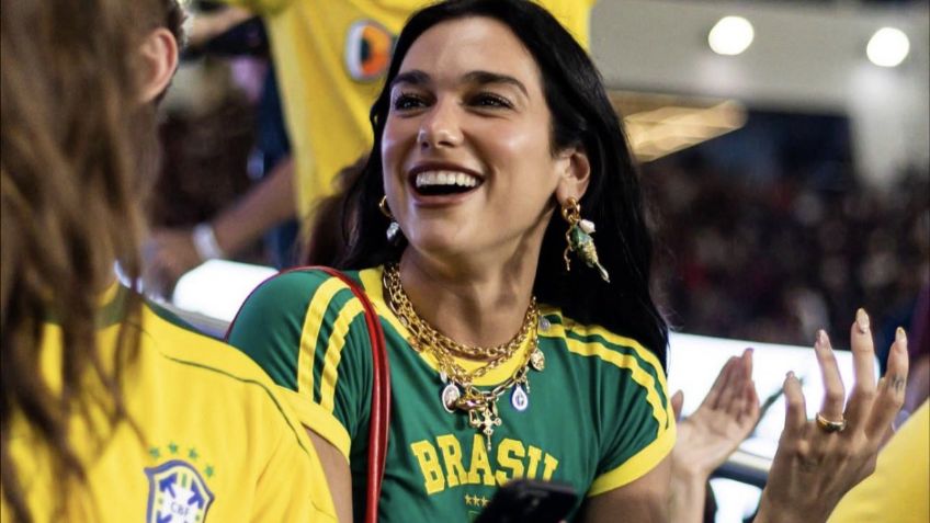 Dua Lipa extiende su tour futbolero en Sudamérica; asistió al Maracaná en Brasil | VIDEO