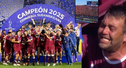 Afición de Lanús llora y canta, "Jurabas Tú", en conquista de la Copa Sudamericana | VIDEO