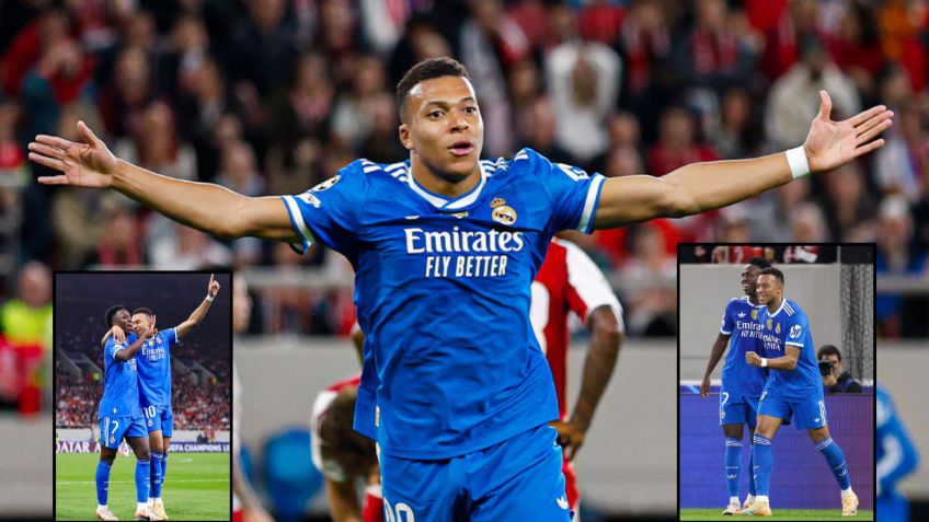 Mbappé logró triplete en 7 minutos y su primer Póker en Champions League con el Real Madrid
