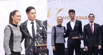 Claudia Sheinbaum entrega el Premio Nacional de Deportes 2025 a Isaac del Toro y Osmar Olvera