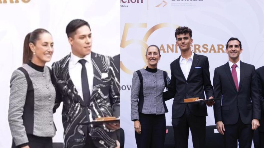 Claudia Sheinbaum entrega el Premio Nacional de Deportes 2025 a Isaac del Toro y Osmar Olvera