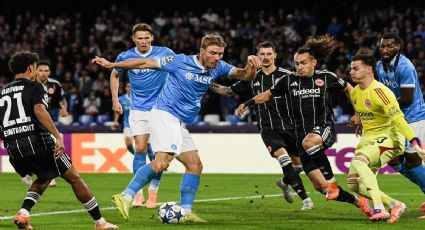 Napoli no levanta en la Champions League; rescata empate ante el Frankfurt
