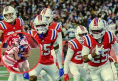 Foto ilustrativa de nota NFL 2025: Patriots aplastan a los Giants con polémico y brutal golpe sobre Olszewski | VIDEO