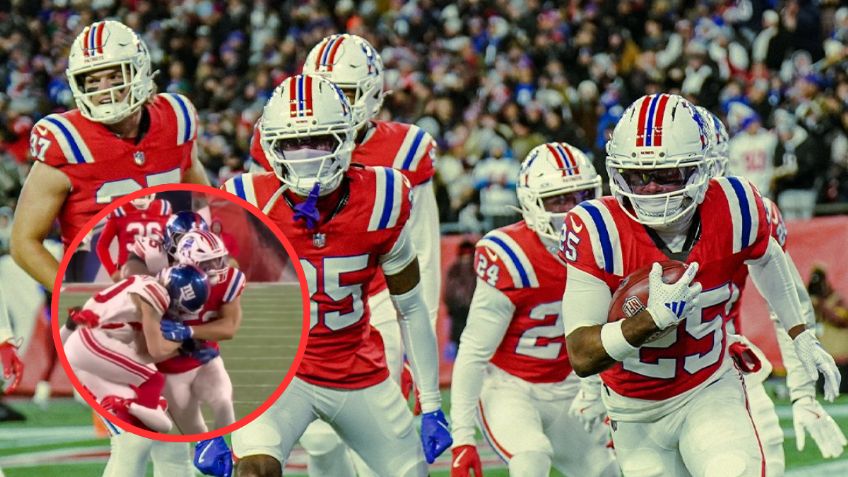 NFL 2025: Patriots aplastan a los Giants con polémico y brutal golpe sobre Olszewski | VIDEO