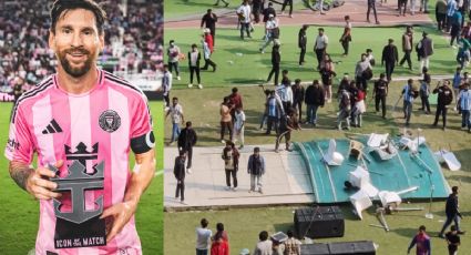 Homenaje a Messi desata caos en India; sólo permaneció 20 minutos en el Salt Lake Stadium