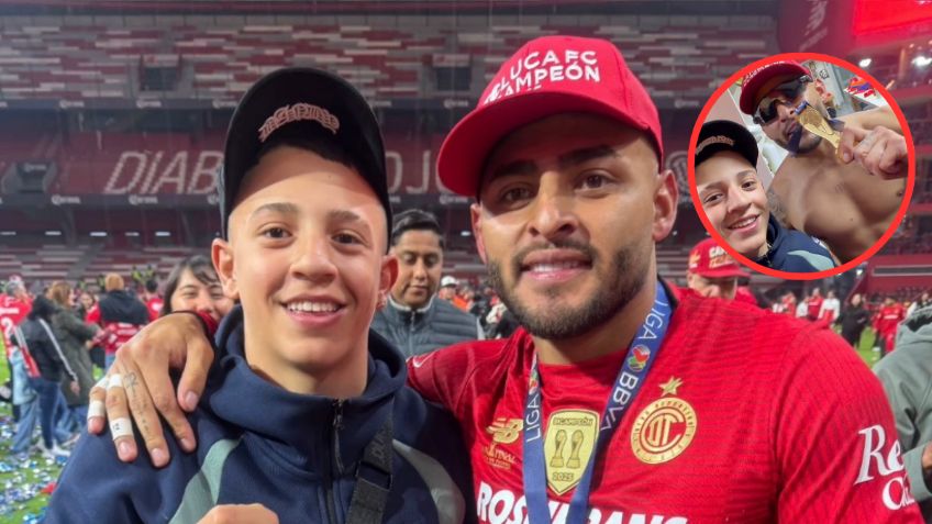 Güerito de Tepito festeja junto a Alexis Vega el bicampeonato de Toluca | VIDEO