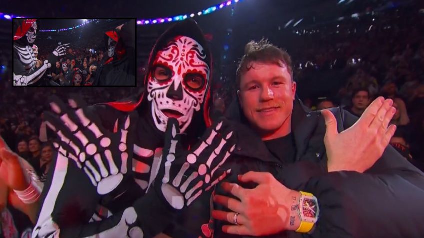 Canelo Álvarez se "disfraza" de La Parka; así fue su presentación en AAA | VIDEO