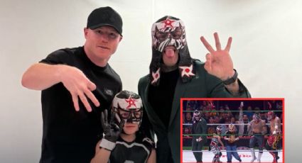 AAA: Los hijos de Canelo Álvarez y Rey Fénix celebran con Rey Mysterio al estilo de Penta | VIDEO
