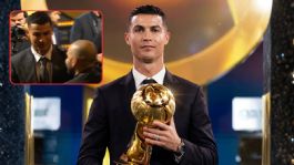 Foto que representa a Globe Soccer Awards: Cristiano Ronaldo se reencuentra con Dani Alves y promete llegar a 1000 goles