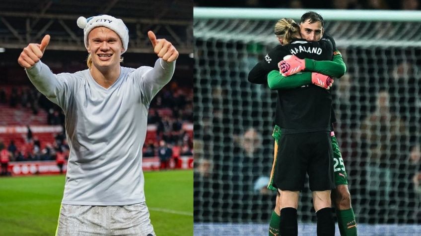 La irónica broma de Haaland a Donnarumma tras dar el peso con Manchester City en Navidad