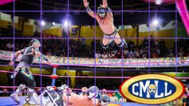 Foto que representa a CMLL revela las 16 máscaras y cabelleras que estarán en riesgo el 2 de enero en una jaula