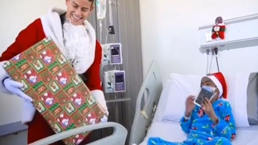 La vez que James Rodríguez se disfrazó de Santa Claus y visitó a niños con cáncer | VIDEO