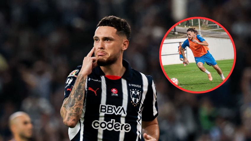 Lucas Ocampos regresa a entrenar con Rayados; ¿podrá jugar la Semifinal de Vuelta ante Toluca?