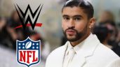 Foto ilustrativa de la nota titulada: Bad Bunny y su relación con el deporte: del ring de WWE al show del Super Bowl en la NFL