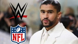Foto que representa a Bad Bunny y su relación con el deporte: del ring de WWE al show del Super Bowl en la NFL
