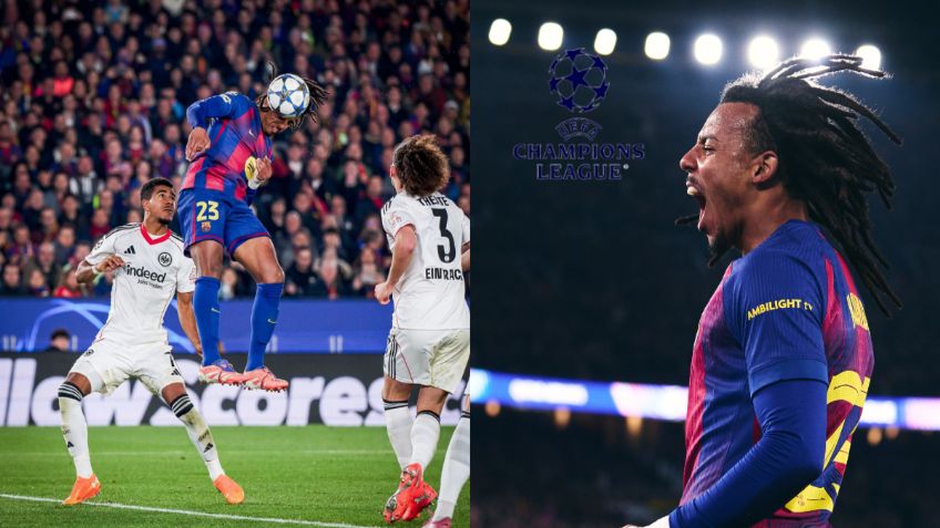 Koundé comanda la remontada del Barcelona con doblete ante el Frankfurt en Champions League