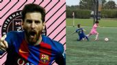 Foto ilustrativa de la nota titulada: Ciro, hijo de Lionel Messi, emula a “La Pulga” y marca un golazo con Inter Miami | VIDEO