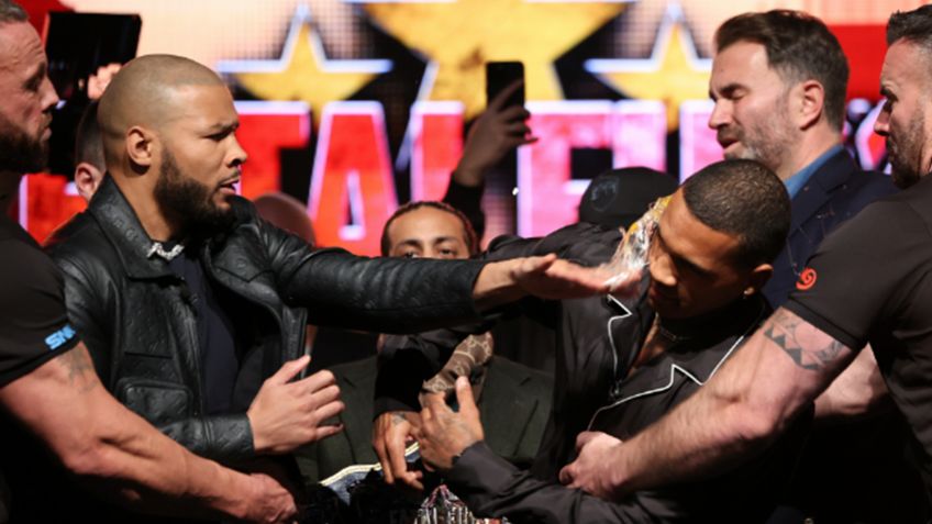 ¡Inaceptable! Chris Eubank Jr. perdió el control y estrelló un huevo en la cara de su rival