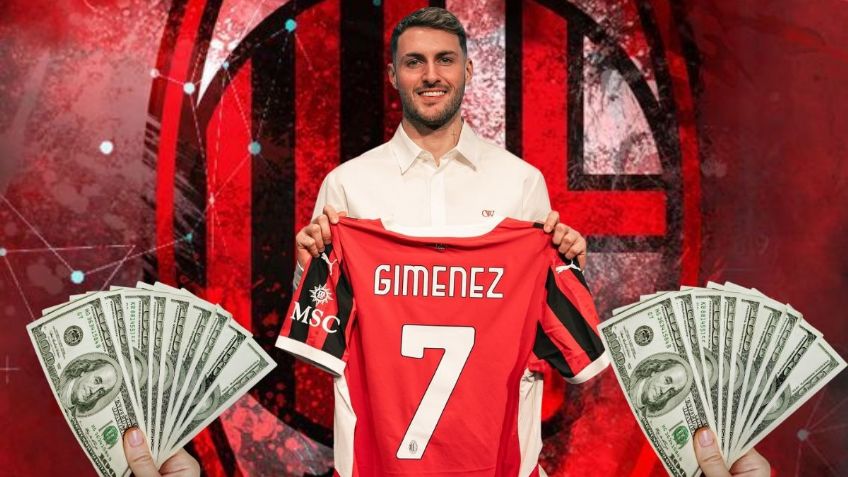 Esto vale la playera de Santiago Giménez con el AC Milan