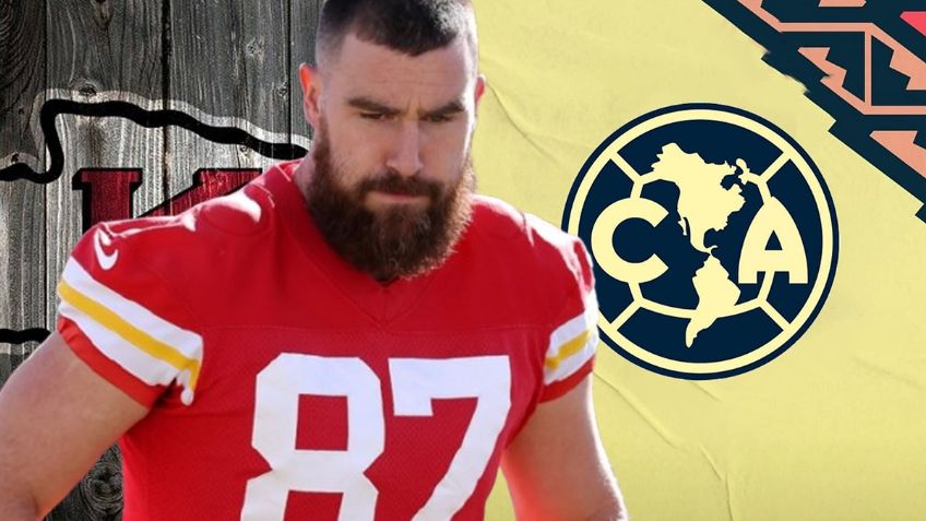 Travis Kelce recibe playera del América como cábala previo al juego de Super Bowl