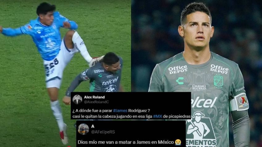 Aficionados colombianos revientan a la Liga MX tras entrada criminal a James Rodríguez