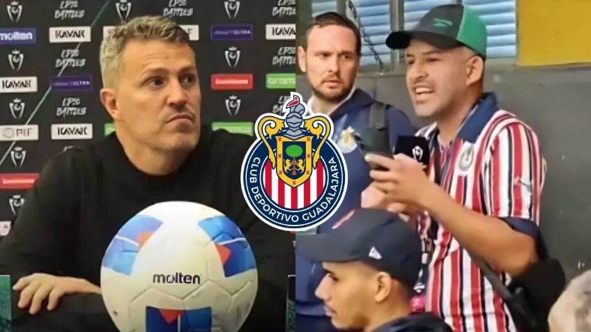 Fanático de Chivas se mete a conferencia de prensa y le pide a Óscar García su renuncia