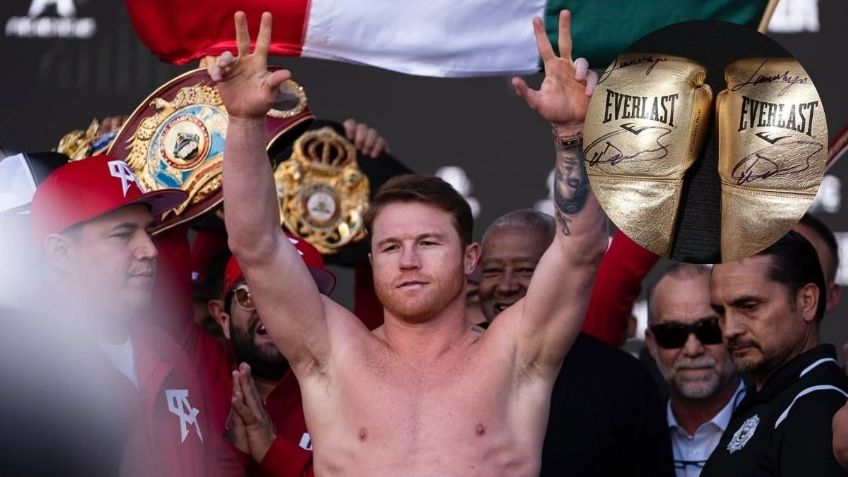 Este es el valor de los guantes de boxeo autografiados por Canelo Álvarez