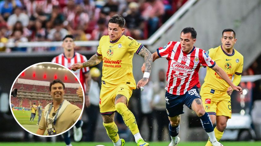¡Presente! Checo Pérez disfrutó del América vs Chivas en el estadio