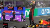 Foto ilustrativa de la nota titulada: F1: El día que Checo Pérez venció a Max Verstappen y ganó el GP de Arabia Saudita 2023 | VIDEO