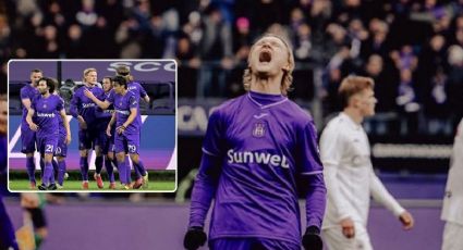 Con Chino Huerta de titular y póker de Kasper Dolberg, Anderlecht golea a Gent