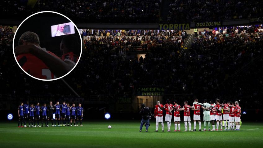 Rinden homenaje al papa Francisco en el Inter vs AC Milan de la Semifinal de la Copa Italia | VIDEO