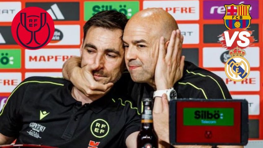 Llanto de árbitro desató la protesta del Real Madrid previo a la Final de la Copa del Rey | VIDEO