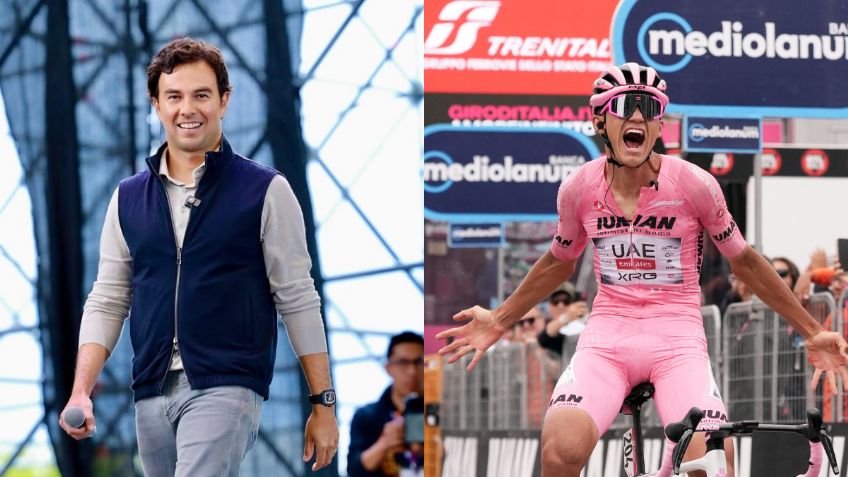 Checo Pérez manda emotiva felicitación a Isaac del Toro, tras su dominio en el Giro de Italia