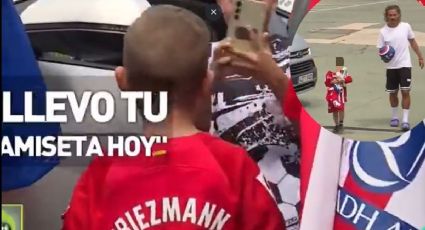 Griezmann cumple el sueño de un pequeño fan: conoció el vestuario del Atlético de Madrid | VIDEO
