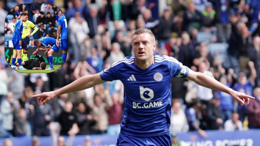 ¡Insólito! Jamie Vardy se ‘roba’ un silbato y marca una falta en la Premier League | VIDEO