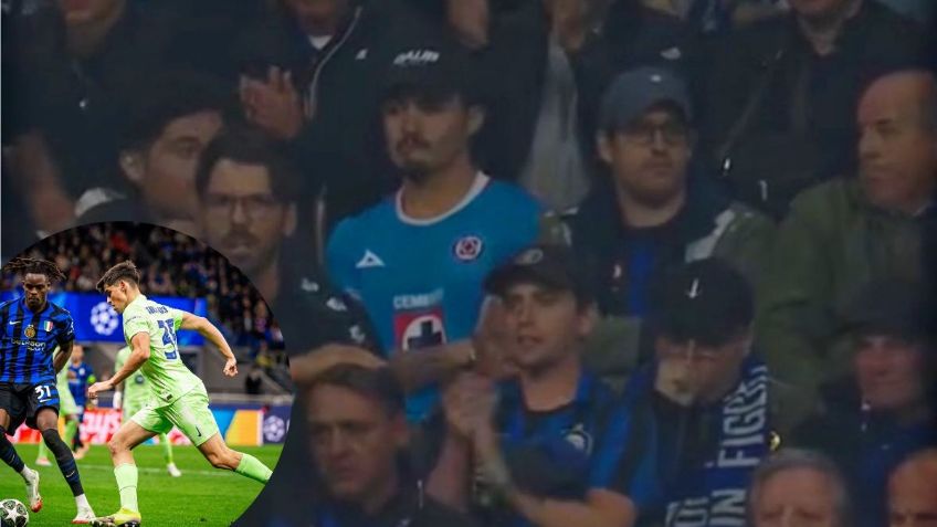 Ya apareció el fan de Cruz Azul que se "coló" al Inter vs Barcelona en la Champions League