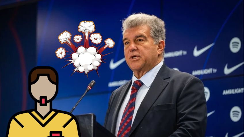Joan Laporta señala al arbitraje como culpable de la eliminación del Barcelona en Champions