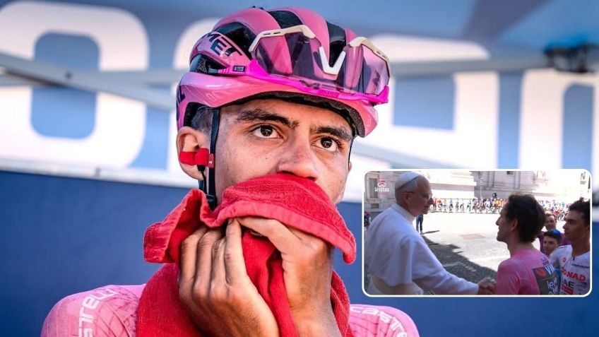 Giro de Italia: Así fue el saludo de Isaac del Toro y el papa León XIV en Roma | VIDEO