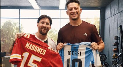 Lionel Messi y Patrick Mahomes intercambian jerseys tras entrenamiento conjunto | VIDEO